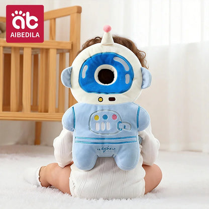 AIBEDILA Tecknad Astronaut Baby Anti-Fall Kudde Huvud Ryggskydd Kudde för Nyfödda Spädbarn Småbarn Säkerhetsskydd Kudde