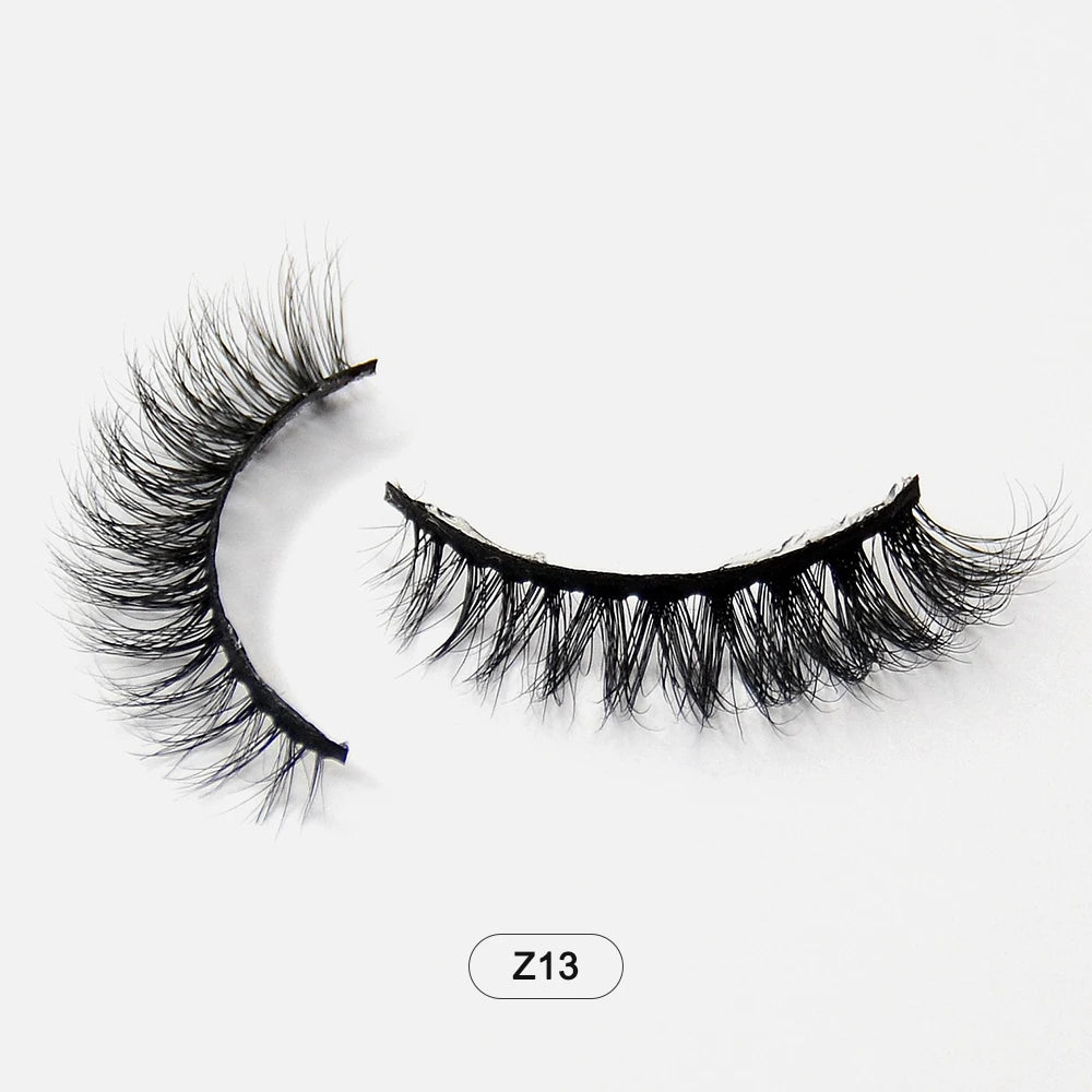 Makeup Minkfransar Fluffiga Mjuka Hela Lösögonfransar Naturliga Lösögonfransar Wispy Lash Extension