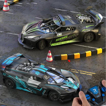 Rc-bil 4-kanalig höghastighets fjärrstyrd driftbil racingbil elektrisk sportbil leksaksmodellleksaker för pojkar barn födelsedagspresent
