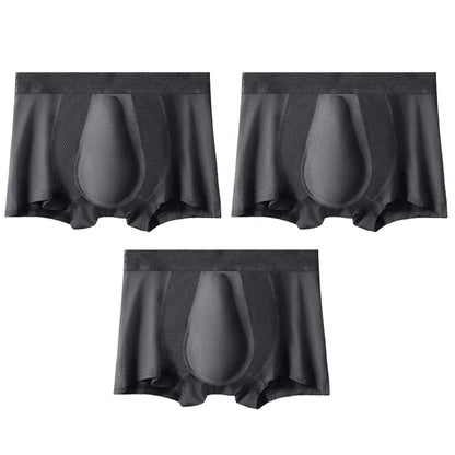 3-delade boxershorts för fitness, stretchigt och andningsbart tyg, fullt stöd för svettningar och stretchrörelser.