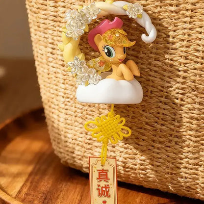 My Little Pony Capsule Toys Blomspråk Önskehänge Applejack Pinkie Pie Twilight Sparkle Fluttershy Blind Box Leksaker Äkta