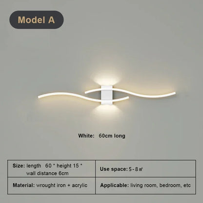 DAMIASMIL LED Modern Vägglampa Sovrum För Vardagsrum Bakgrund Sängbord Svart Vit Guld Vägglampa Dekorativ Belysningsarmatur