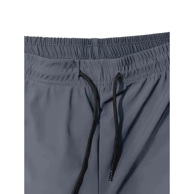 Sommar Herr 2-pack Herr Utomhussport Issiden Snabbtorkande Shorts Gym Löpning Tunn Version Tennis Sweatsuit Strand Herrshorts