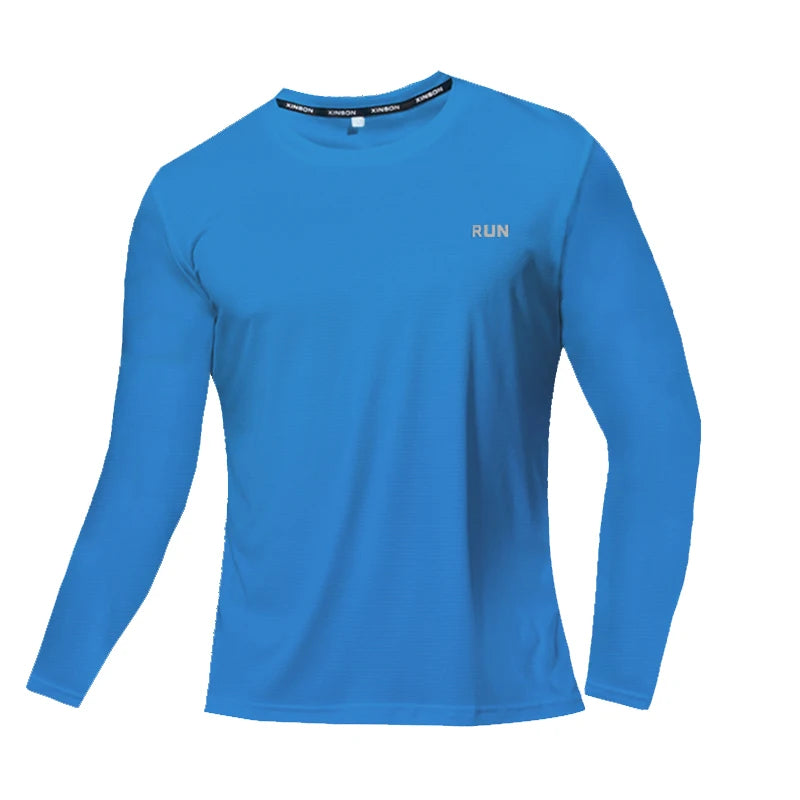 Sommar Issilk Långärmad T-shirt Herr 2023 Ny Snabbtorkande Andningsbar Luftkonditionering Utomhus Solskydd Löpning Ytterkläder