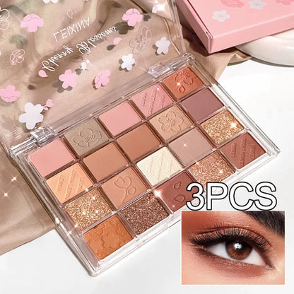Ögonskuggspalett med 20 färger, glitter, skimmer och matt finish – Instagram Makeup Palette