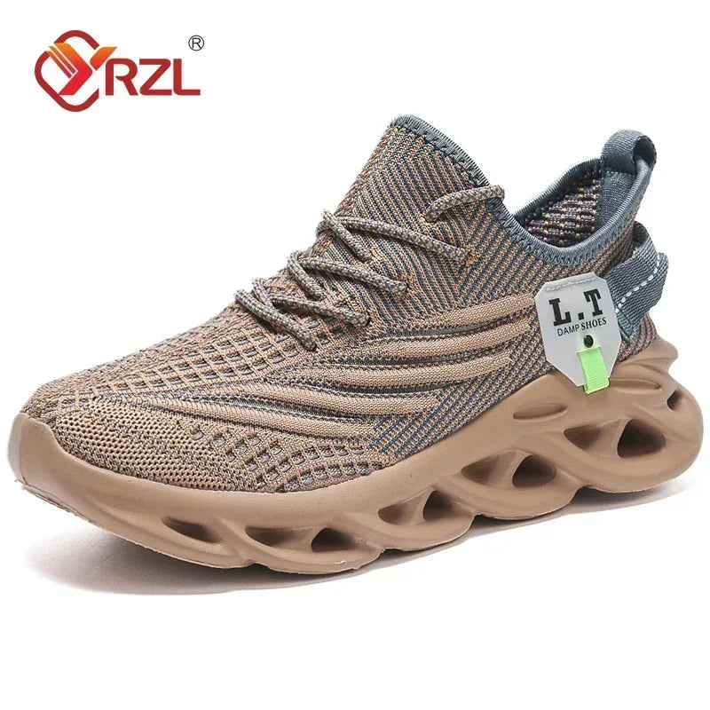 Herr Sport Löpning Svarta Joggingskor Casual Sneakers Utomhus Andningsbara Mesh Dam Lätt Stötdämpning Svart Tennis