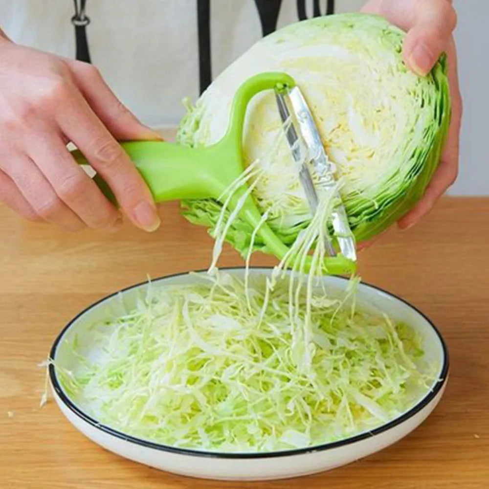 Skalare Grönsaker Frukt Rostfritt Stål Kålrivare Sallad Potatisskärare Kökstillbehör Matlagningsverktyg Bred Mun