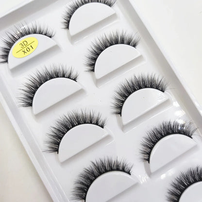 38 stilar 5 par ögonfransar naturliga 3D mink lösögonfransar smink lösögonfransar falska ögonfransar falska cils smink skönhetsverktyg grossist