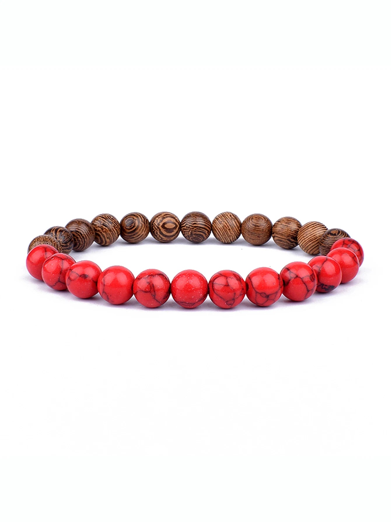 8mm lavaarmband för män vulkaniska stenar träpärlor armband tibetansk buddha handledskedja kvinnor män smycken gåva nya armband