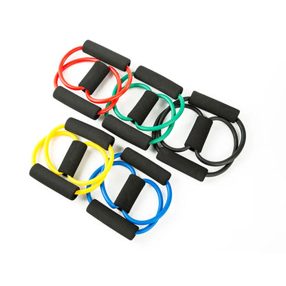Yogamotståndsband Elastiskt band Sportövningsavdragare 8-formad bröstexpander för kroppsbyggande hemmagym fitnessutrustning