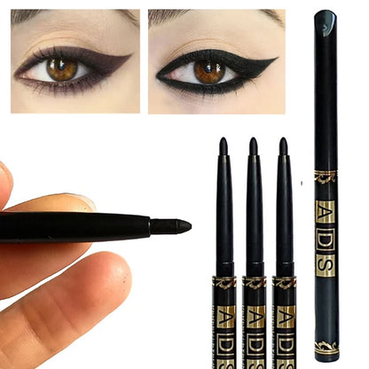 1/5/12 st långvariga svarta eyelinerpennor multifunktionell ögonskuggspenna rökig ögonmakeup ögonbryn eyelinerpenna sminkverktyg