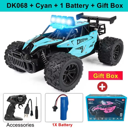 Oike RC-bil 1:16 modell med LED-lampor radio terrängstyrd klätterbil utomhusbilar driftrace leksaker pojkar presenter