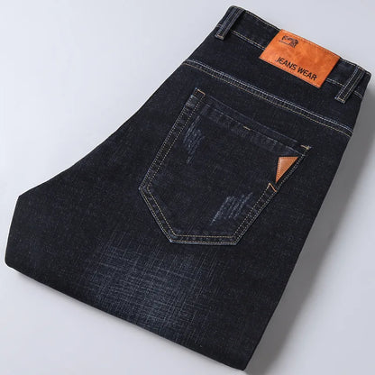 2026 Herr NYA Herrmode Affärsjeans Klassisk Stil Casual Stretch Slim Jeansbyxor Herrmärke Denimbyxor Svart Blå Mig