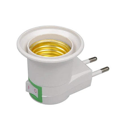 Rostfritt stål E27 lampsockel justerbar flexibel böjd med strömbrytare EU US UK-kontakt energibesparande LED-bordslampsockel