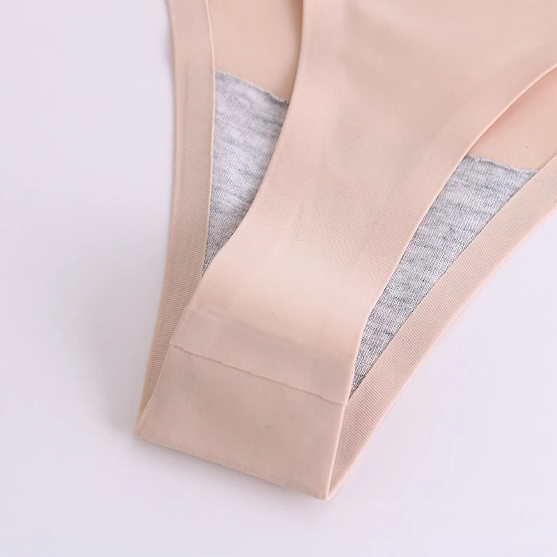 WarmSteps Sömlösa Damtrosor Sexiga Thongs Underkläder Andningsbara Bekväma Underkläder Mjuka Satin Stringtrosor Flicka Sport T-Back