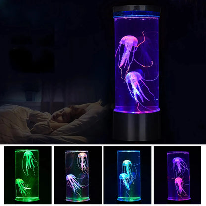 Manetlampa Akvariumlampa 5 Färger Fancy LED USB Bord Nattlampa Barn Presentbelysning för Heminredning Sovrum
