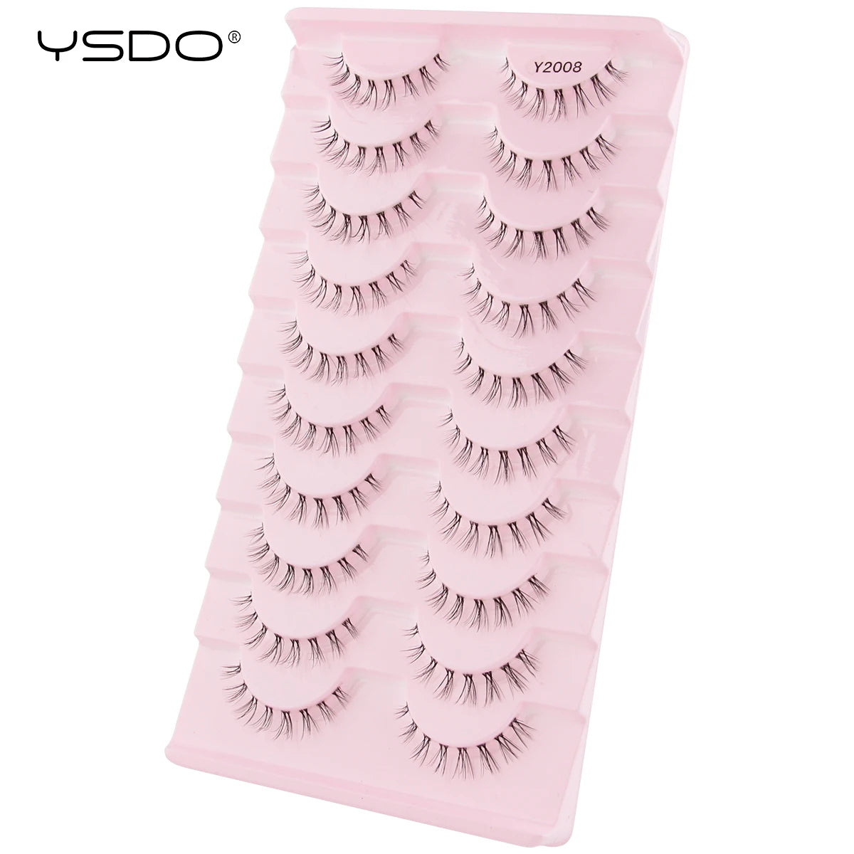 YSDO Halvögonfransar 3/10 par Naturliga Hela Lösögonfransar 3D-Fransar Kattögonfransar Lösögonfransförlängning Faux Cils Makeupverktyg