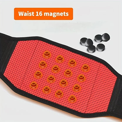 Magnetiskt kompressionsryggstödsbälte, andningsbart elastiskt midjestöd för män och kvinnor, ryggradsskydd för lyft, fitness