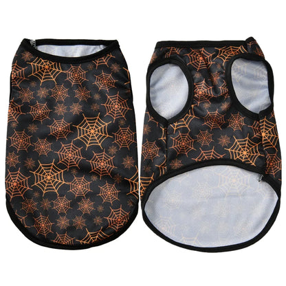 Hundkläder för små och medelstora hundar Katter Halloween Pumpa Tassavtryck Valpvästar Chihuahua Yorkshire Terrier Kostymer Husdjur Festkläder