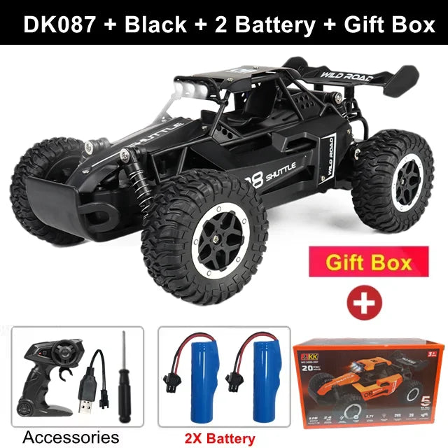 Oike RC-bil 1:16 modell med LED-lampor radio terrängstyrd klätterbil utomhusbilar driftrace leksaker pojkar presenter