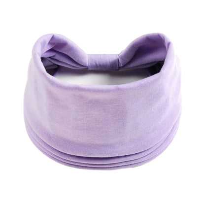 Mode Enfärgad Bred kant Bomullsyoga absorberar svett Dam Flickor Pannband Huvudbonad Turban Bandage Håraccessoarer Huvudbonader