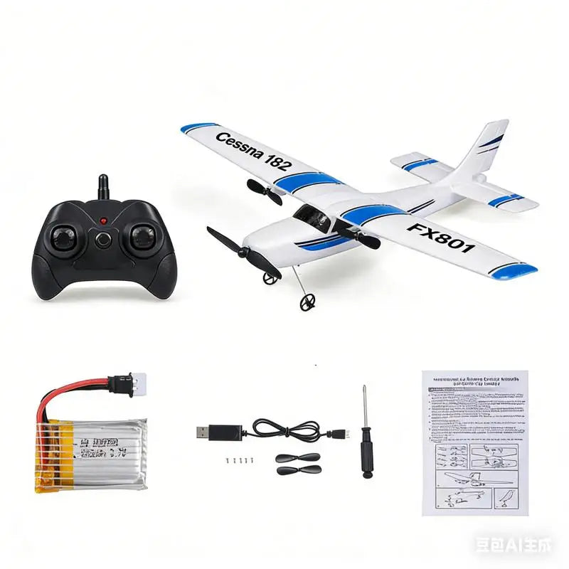 FX801 RC-flygplan EPP-skum 2.4G 2CH RTF Fjärrstyrt vingspann Flygplan med fast vingspann Flygplan Leksaker Presenter för barn