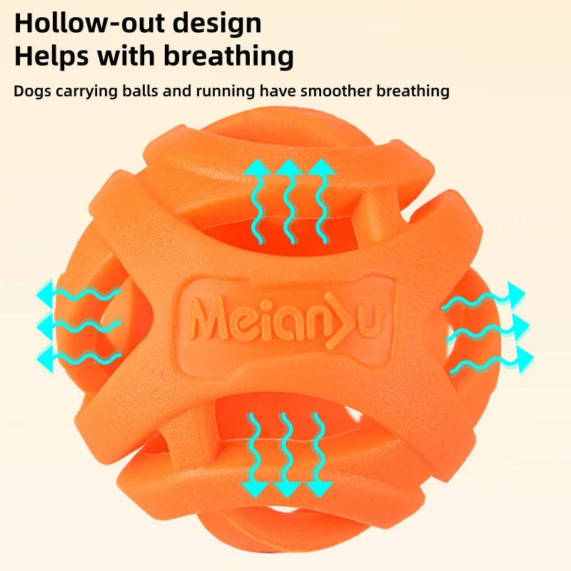 Flytande tuggboll för hundar, oförstörbar gummitandrengöringsleksak, interaktiv apportboll för små och medelstora hundar, poollek