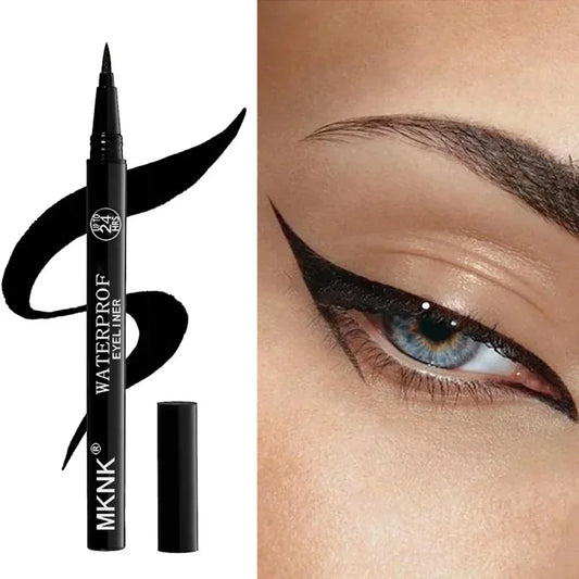 1 st svart fin långvarig flytande eyeliner vattenpenna vattentät snabbtorkande eyeliner som inte bleknar nybörjarvänlig ögonmakeup