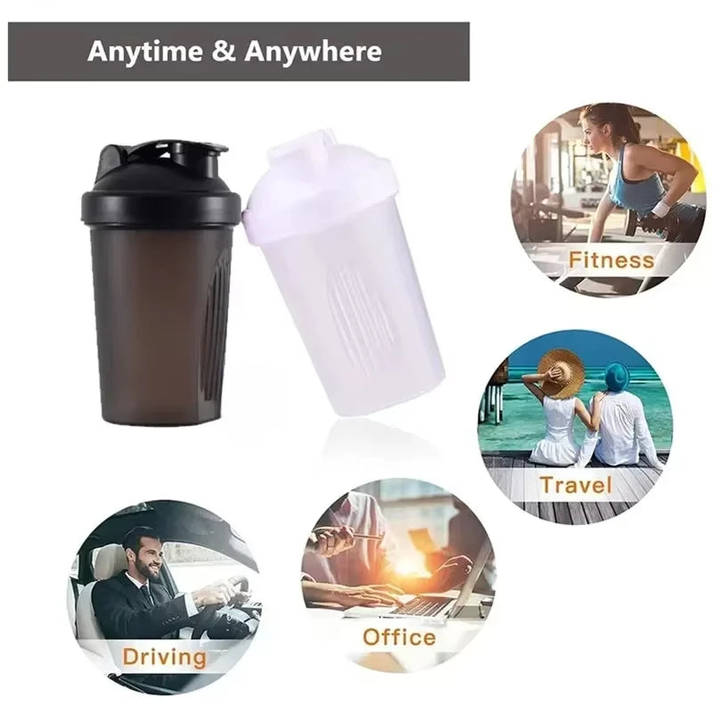 1-7 st shakerflaskor sportvattenkoppar vassleproteinpulvermixerflaska fitness gym shaker utomhus bärbar plastdryckkopp