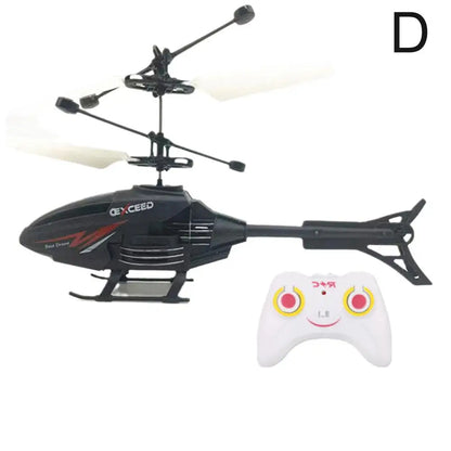 Fjärrstyrd helikopter 2-kanals RC-helikopterleksaker för barn Flygleksaker Infraröd induktionsupphängningsflygplan Laddningspresenter