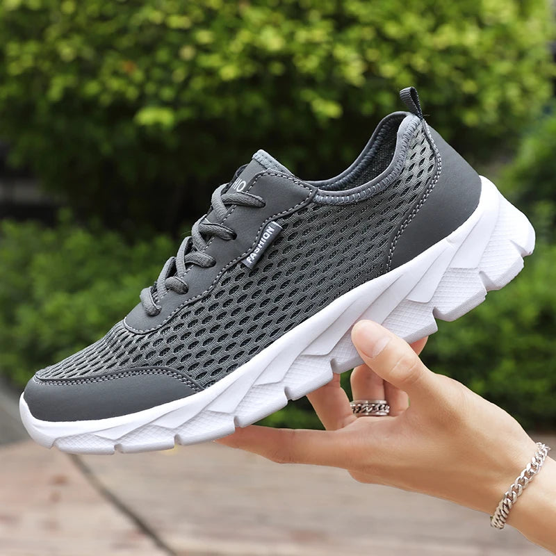 Sommar Herr Sneakers Högkvalitativa Andningsbara Fritidsskor Utomhus Halkfria Herrsportskor Lätt Mode Tennisskor