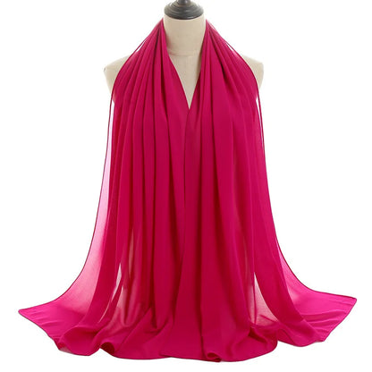 Ramadan Islamisk Instant Bubble Chiffong Sjal Halsduk Dam Huvudbonad Kvinnor Hijabs Halsdukar Bufandas Muslimsk Slöja Hijab Snood 180*70cm