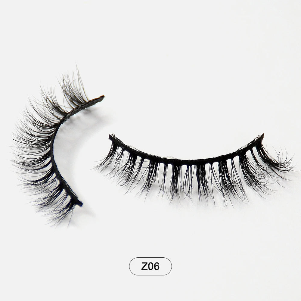 Makeup Minkfransar Fluffiga Mjuka Hela Lösögonfransar Naturliga Lösögonfransar Wispy Lash Extension
