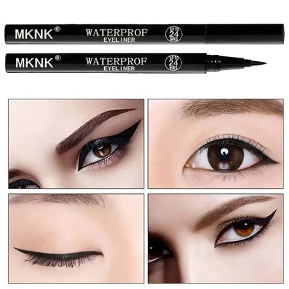 1 st svart fin långvarig flytande eyeliner vattenpenna vattentät snabbtorkande eyeliner som inte bleknar nybörjarvänlig ögonmakeup