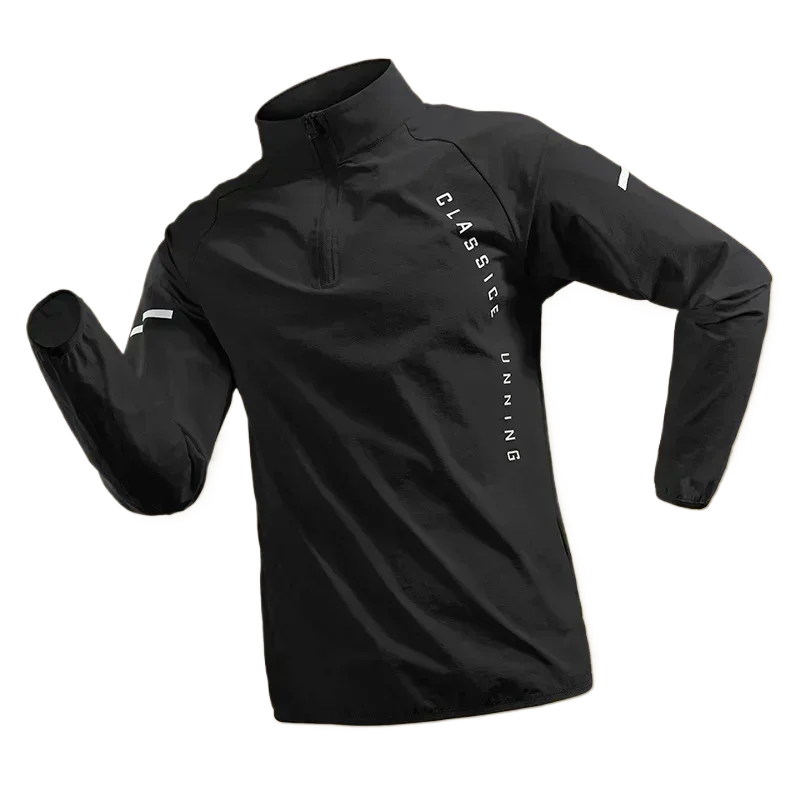Herr Löparjackor Gym Dragkedja Huva Sportjacka Jogging Träning Fitness Sweatshirt Casual Löpning Sportkläder