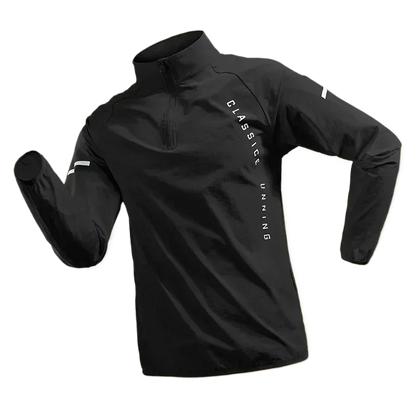 Herr Löparjackor Gym Dragkedja Huva Sportjacka Jogging Träning Fitness Sweatshirt Casual Löpning Sportkläder