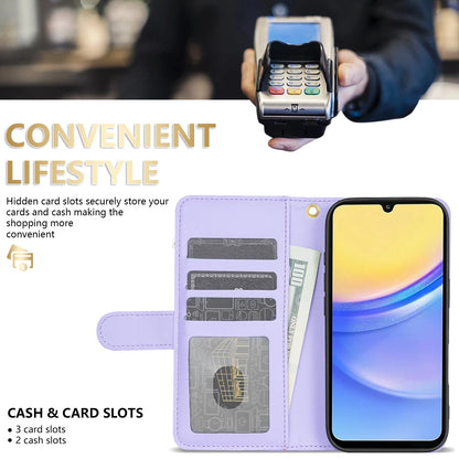 Plånbok Liten Doft Dragkedja Kortfack Magnetiskt Flip Läderfodral för Samsung Galaxy A07 A15 A16 A17 A34 A35 A36 A53 A54 A55 A56