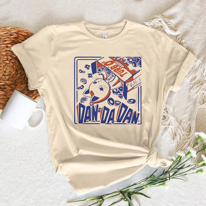 Dandadan t-shirt för kvinnor Trendig pastellfärgad klassisk 80-tals koreansk kläder Andningsbar t-shirt anime Popkultur kawaii Andningsbar
