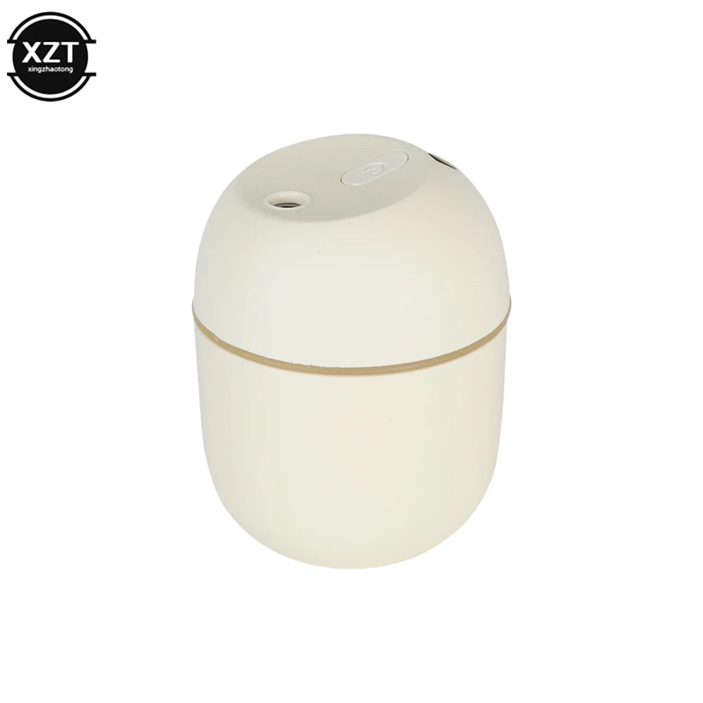 220ml USB-luftfuktare, förångare, aromoljediffusor, ljudlös luftfuktare med nattlampa för bil, sovrum, kall dimma-spruta