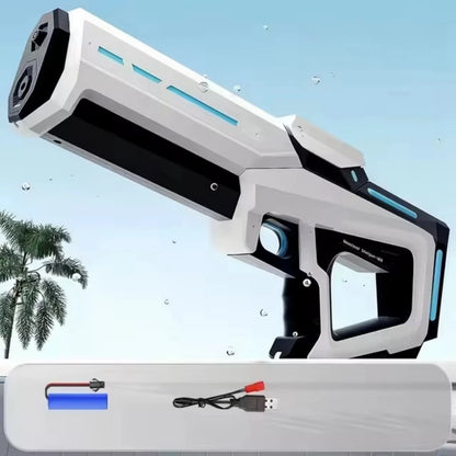 42 cm elektriska vattenpistoler för vuxna högtrycksautomatisk absorberande vattenpistol sommar utomhus strandpoolleksaker för barn presenter