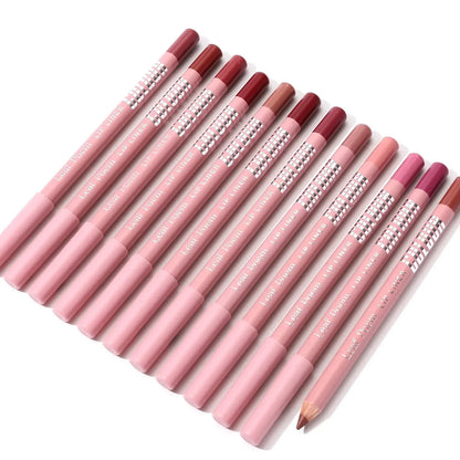 Läppstift Läppenna Set Matt Sammet Läppenna Kontur Makeup Sexigt Rött Läppstift Långvarigt Skönhetsmedel