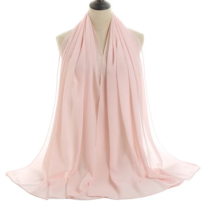 Ramadan Islamisk Instant Bubble Chiffong Sjal Halsduk Dam Huvudbonad Kvinnor Hijabs Halsdukar Bufandas Muslimsk Slöja Hijab Snood 180*70cm