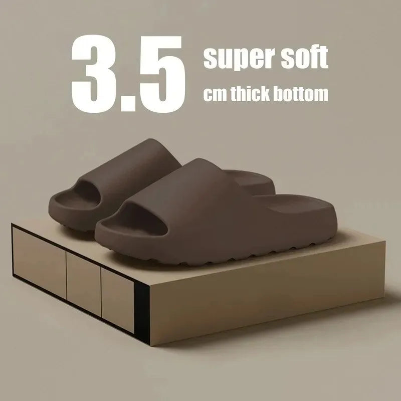 Kokosnötsandaler Moln Tjocksulade Sandaler Sommarmode Mjuk Botten Strand Herrtofflor Damsandaler EVA Slides