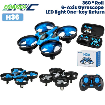 Jjrc H36 Mini RC Drönare 4-kanalig 6-axlig huvudlös helikopter med 360 graders vändbar fjärrkontroll, quadcopter, leksaker, minidrönare för barn