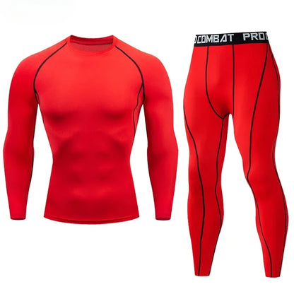 2 st. herr kompressions sportkläder elastiska träningsset yoga träningskläder jogging fitnesskläder träningsoverall byxor sport