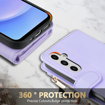 Plånbok Liten Doft Dragkedja Kortfack Magnetiskt Flip Läderfodral för Samsung Galaxy A07 A15 A16 A17 A34 A35 A36 A53 A54 A55 A56