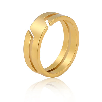 Skyrim Minimalistisk Ring för Herrar Kvinnor Rostfritt Stål Fingerringar Mode Par Smycken Vigselring Gåva Partihandel