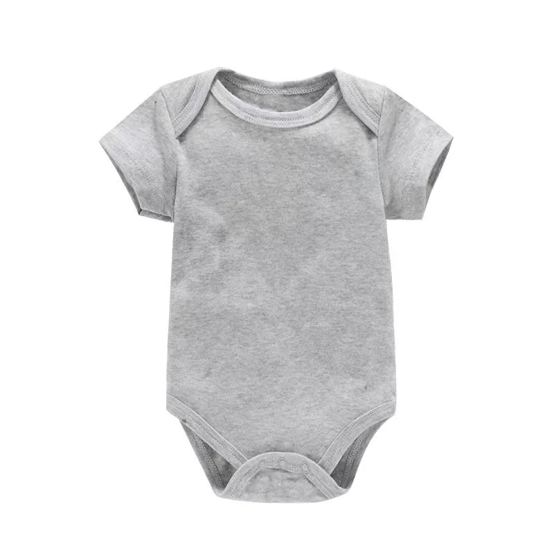 Babykläder Mode Baby Body Sommarkläder Enfärgad Romper Mjuk Avslappnad Jumpsuit för Nyfödda Kläder