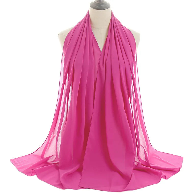 Ramadan Islamisk Instant Bubble Chiffong Sjal Halsduk Dam Huvudbonad Kvinnor Hijabs Halsdukar Bufandas Muslimsk Slöja Hijab Snood 180*70cm