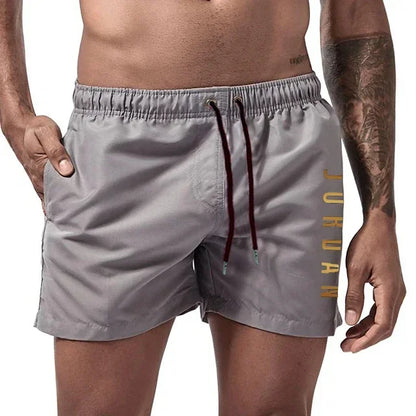 Herrshorts med snabbtorkande badkläder, unisex sport- och surfbrädeshorts, fodrade strandshorts, herr, full standard